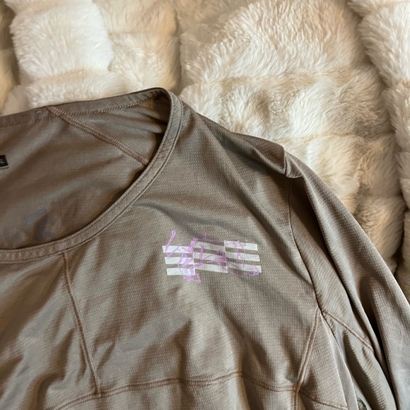 Janji x M. Erdenebayar Women XXL/3XL Mocha Brown Long Sleeve Running Shirt Horse - Picture 12 of 13